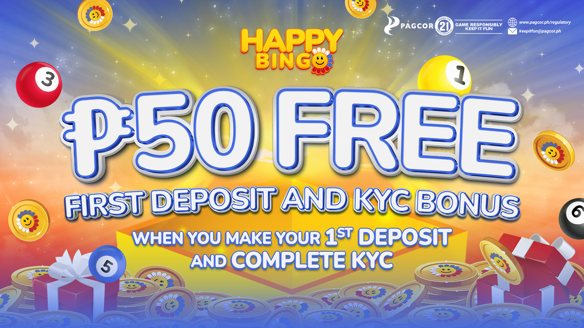 50 PHP First Deposit and KYC Bonus